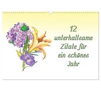 Calendrier 2027 · US Version · 12 citations pleines d'humour pour une belle | année · Motivation, inspiration et sagesse de vivre · DIN A3 paysage · CALVENDO Calendrier mural