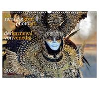 Calendrier 2027 · US Version · 90 degrés I photoart : le carnaval de Venise | Le carnaval de Venise présente des costumes de rêve · DIN A3 paysage · CALVENDO Calendrier mural