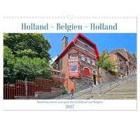 Calendrier 2027 · US Version · Aller-retour à travers la Hollande et la | Belgique · En camping-car, à la découverte des plus belles villes lors d'un… · DIN A3 paysage · CALVENDO Calendrier mural