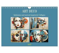 Calendrier 2027 · US Version · Art déco. Collages d'inspiration cubiste et | surréaliste · Un hommage aux chefs-d'œuvre modernes · DIN A4 paysage · CALVENDO Calendrier mural