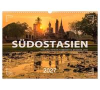 Calendrier 2027 · US Version · Asie du Sud-Est - Thaïlande, Vietnam | Cambodge, Myanmar, Laos · Photos du continent des sourires · DIN A3 paysage · CALVENDO Calendrier mural