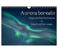 Calendrier 2027 · US Version · Aurores boréales - Nuits magiques d'aurores | en Islande et en Norvège · Les aurores boréales magiques qui illuminent le ciel… · DIN A4 paysage · CALVENDO Calendrier mural