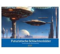 Calendrier 2027 · US Version · Batailles spatiales futuristes | Des images époustouflantes de combats futuristes · DIN A4 paysage · CALVENDO Calendrier mural