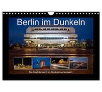 Calendrier 2027 · US Version · Berlin dans l'obscurité | Un aperçu de la capitale allemande la nuit · DIN A4 paysage · CALVENDO Calendrier mural