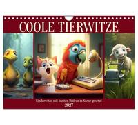 Calendrier 2027 · US Version · Blagues sympas sur les animaux | Des blagues pour enfants illustrées par des images colorées · DIN A4 paysage · CALVENDO Calendrier mural
