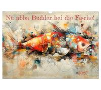 Calendrier 2027 · US Version · Bon, passons aux choses sérieuses | Poisson abstrait · DIN A3 paysage · CALVENDO Calendrier mural