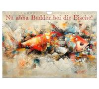 Calendrier 2027 · US Version · Bon, passons aux choses sérieuses | Poisson abstrait · DIN A4 paysage · CALVENDO Calendrier mural
