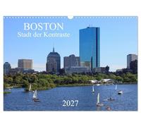Calendrier 2027 · US Version · Boston, une ville pleine de contrastes | Laissez-vous séduire par la charmante capitale du Massachusetts, riche en… · DIN A3 paysage · CALVENDO Calendrier mural