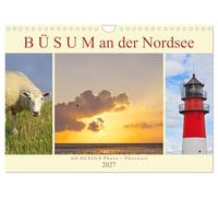 Calendrier 2027 · US Version · Büsum, au bord de la mer du Nord | Impressions photographiques d'un été à Büsum · DIN A4 paysage · CALVENDO Calendrier mural