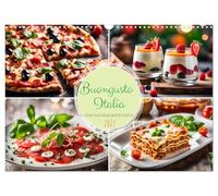 Calendrier 2027 · US Version · Buongusto Italia - Une année de délices de | l'IA italienne · Plats principaux et desserts d'Italie générés par IA · DIN A3 paysage · CALVENDO Calendrier mural