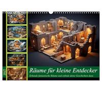 Calendrier 2027 · US Version · Chambres pour les petits explorateurs | Errer dans les r ins de l'imagination et inventer des histoires · DIN A3 paysage · CALVENDO Calendrier mural