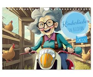 Calendrier 2027 · US Version · Chansons pour enfants - En images | Plongez dans l'univers magique des comptines, qui prennent vie mois après mois… · DIN A4 paysage · CALVENDO Calendrier mural