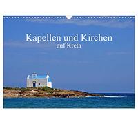 Calendrier 2027 · US Version · Chapelles et églises en Crète | Lieux de culte pittoresques sur l'île grecque de Crète · DIN A3 paysage · CALVENDO Calendrier mural