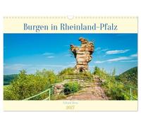 Calendrier 2027 · US Version · Châteaux en Rhénanie-Palatinat | Une sélection des plus beaux châteaux et forteresses de Rhénanie-Palatinat · DIN A3 paysage · CALVENDO Calendrier mural