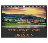Calendrier 2027 · US Version · Châteaux et palais aux alentours de Dresde | De magnifiques châteaux et des châteaux dignes d'un conte de fées vous… · DIN A4 paysage · CALVENDO Calendrier mural
