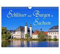 Calendrier 2027 · US Version · Châteaux et palais en Saxe | Un circuit à la découverte des châteaux et palais de Saxe · DIN A4 paysage · CALVENDO Calendrier mural