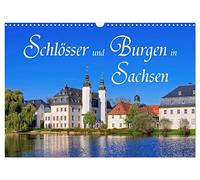 Calendrier 2027 · US Version · Châteaux et palais en Saxe | Un circuit à la découverte des châteaux et palais de Saxe · DIN A3 paysage · CALVENDO Calendrier mural