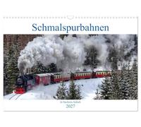 Calendrier 2027 · US Version · Chemins de fer à voie étroite en Saxe-Anhalt | Des trains qui sifflent et crachent de la vapeur pour les guides d'écluses… · DIN A3 paysage · CALVENDO Calendrier mural