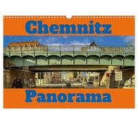Calendrier 2027 · US Version · Chemnitz Vues | Vues de la ville de Chemnitz en format panoramique · DIN A3 paysage · CALVENDO Calendrier mural