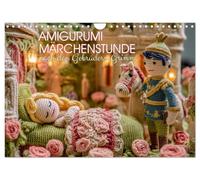 Calendrier 2027 · US Version · Cours d'amigurumi sur le thème des contes de | fées des frères Grimm · Des figurines amigurumi très détaillées donnent vie aux… · DIN A4 paysage · CALVENDO Calendrier mural