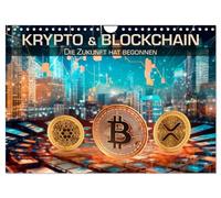Calendrier 2027 · US Version · Cryptomonnaies et blockchain | L'avenir a commencé · DIN A4 paysage · CALVENDO Calendrier mural