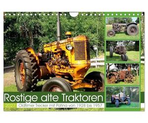Calendrier 2027 · US Version · De vieux tracteurs rouillés | Des tracteurs emblématiques de l'agriculture, marqués par la rouille et la… · DIN A4 paysage · CALVENDO Calendrier mural