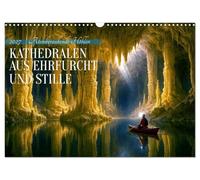 Calendrier 2027 · US Version · Des cathédrales empreintes de recueillement | et de silence · Un voyage imaginaire au cœur des profondeurs de la Terre · DIN A3 paysage · CALVENDO Calendrier mural