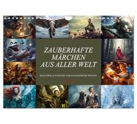 Calendrier 2027 · US Version · Des contes de fées enchanteurs du monde | entier · Des illustrations et des images détaillées: un véritable trésor pour… · DIN A4 paysage · CALVENDO Calendrier mural
