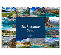 Calendrier 2027 · US Version · Des lacs d'un bleu turquoise | Les paysages d'Allemagne, d'Autriche et d'Italie ont beaucoup à offrir · DIN A3 paysage · CALVENDO Calendrier mural
