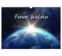Calendrier 2027 · US Version · Des mondes lointains | Des planètes imaginaires dans l'univers lointain · DIN A3 paysage · CALVENDO Calendrier mural