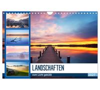 Calendrier 2027 · US Version · Des paysages baignés de lumière | Des paysages baignés respectivement par les premières et les dernières lueurs… · DIN A4 paysage · CALVENDO Calendrier mural