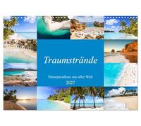 Calendrier 2027 · US Version · Des plages de rêve : des paradis naturels | aux quatre coins du monde · Découvrez les plus belles plages du monde · DIN A3 paysage · CALVENDO Calendrier mural