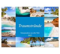Calendrier 2027 · US Version · Des plages de rêve : des paradis naturels | aux quatre coins du monde · Découvrez les plus belles plages du monde · DIN A4 paysage · CALVENDO Calendrier mural