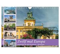 Calendrier 2027 · US Version · Douze fois l'Europe | Partons à la découverte de douze capitales européennes pour constater par… · DIN A4 paysage · CALVENDO Calendrier mural