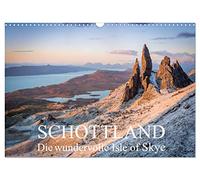 Calendrier 2027 · US Version · Écosse - La magnifique île de Skye | Des paysages fascinants baignés d'une lumière pleine d'ambiance · DIN A3 paysage · CALVENDO Calendrier mural