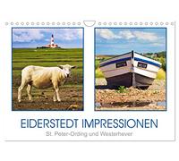 Calendrier 2027 · US Version · Eiderstedt impressions | Impressions estivales de St · Peter Ording et Westerhever · DIN A4 paysage · CALVENDO Calendrier mural
