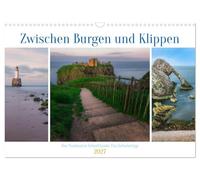 Calendrier 2027 · US Version · Entre châteaux et falaises, le nord-est de | l'Écosse: une destination méconnue · Le nord-est de l'Écosse est une région… · DIN A3 paysage · CALVENDO Calendrier mural