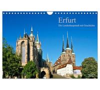 Calendrier 2027 · US Version · Erfurt - La capitale du Land, riche en | histoire · La capitale de la Thuringe, riche d'un passé prestigieux · DIN A4 paysage · CALVENDO Calendrier mural