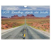 Calendrier 2027 · US Version · États-Unis : road trip à travers le désert | Un paysage désertique fascinant · sur la route dans le sud-ouest des États-Unis · DIN A4 paysage · CALVENDO Calendrier mural