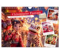 Calendrier 2027 · US Version · Fantastique chinois - scènes inspirées des | anime et des traditions · Un voyage haut en couleur à travers la Chine… · DIN A4 paysage · CALVENDO Calendrier mural