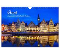 Calendrier 2027 · US Version · Gand : la perle historique de la Flandre | Impressions de la ville belge de Gand · DIN A4 paysage · CALVENDO Calendrier mural