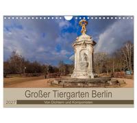 Calendrier 2027 · US Version · Grand Tiergarten Berlin - Poètes et | compositeurs · Berlin rend hommage à de grands artistes au Tiergarten · DIN A4 paysage · CALVENDO Calendrier mural