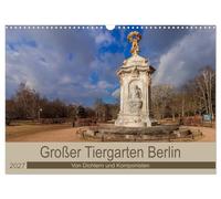 Calendrier 2027 · US Version · Grand Tiergarten Berlin - Poètes et | compositeurs · Berlin rend hommage à de grands artistes au Tiergarten · DIN A3 paysage · CALVENDO Calendrier mural