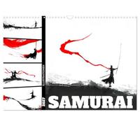 Calendrier 2027 · US Version · Illustrations de samouraïs | Découvrez l'élégance intemporelle de ces illustrations: chaque feuille est un… · DIN A3 paysage · CALVENDO Calendrier mural