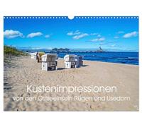 Calendrier 2027 · US Version · Impressions côtières des îles de Rügen et | d'Usedom, dans la mer Baltique · Images pittoresques de plages, de stations… · DIN A3 paysage · CALVENDO Calendrier mural