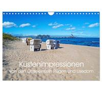 Calendrier 2027 · US Version · Impressions côtières des îles de Rügen et | d'Usedom, dans la mer Baltique · Images pittoresques de plages, de stations… · DIN A4 paysage · CALVENDO Calendrier mural