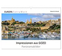Calendrier 2027 · US Version · Impressions de GOZO - photos panoramiques | La petite sœur de l'île principale de Malte séduit par son animation rurale et… · DIN A3 paysage · CALVENDO Calendrier mural