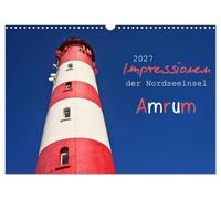 Calendrier 2027 · US Version · Impressions de l'île d'Amrum, en mer du Nord | Instantanés de l'île d'Amrum · DIN A3 paysage · CALVENDO Calendrier mural
