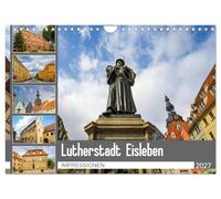 Calendrier 2027 · US Version · Impressions de Lutherstadt Eisleben | Une visite dans la ville où Martin Luther est né et où il est mort · DIN A4 paysage · CALVENDO Calendrier mural