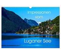 Calendrier 2027 · US Version · Impressions du lac de Lugano | Le lac de Lugano se présente comme un lieu raffiné, offrant un cadre naturel et… · DIN A3 paysage · CALVENDO Calendrier mural